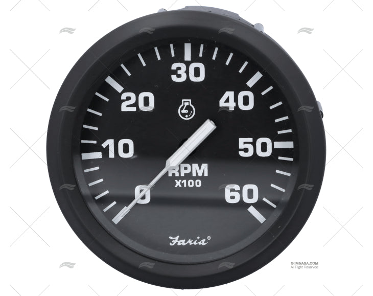 SPEEDOMETER UT 6000RPM BLACK FARIA