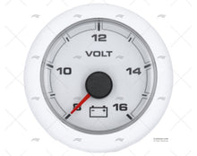 WHITE OL VOLTMETER 12/24V 8-16V 52mm