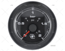BLACK OL PRESSURE GAUGE 12/24V 2 BAR 52m