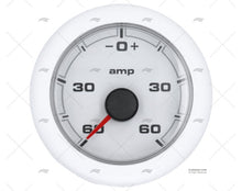 WHITE OL AMMETER 60A 12/24V 52mm