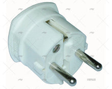 MALE PLUG  WHITE  LATERAL CABLE EXIT