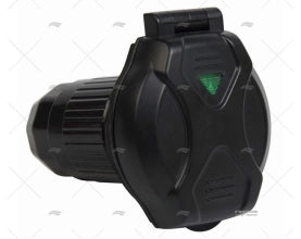 MALE POWER SOCKET 30A(50)  LED BLACK