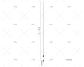 VHF BLACK 1.00MT STAINLESS SAIL SCOUT SCOUT