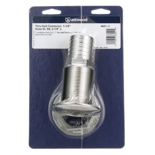 Attwood 1-1/2" SS Thru Hull (Skin Pack)