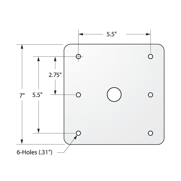 Attwood Base 6x8 Zinc