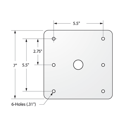 Attwood Base 6x8 Zinc