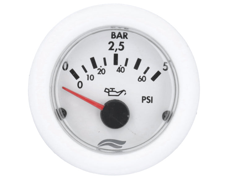 PRESSURE GAUGE IMB   5BAR 12V WHITE