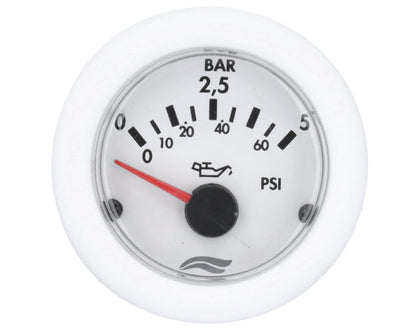 PRESSURE GAUGE IMB   5BAR 12V WHITE