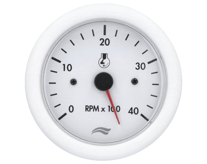 TACHOMETER IMB 4000RPM 12V WHITE