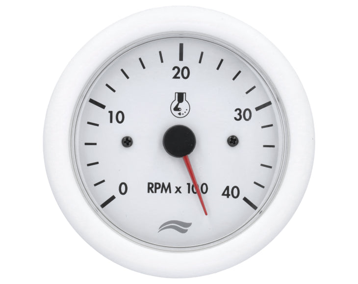 TACHOMETER IMB 4000RPM 12V WHITE