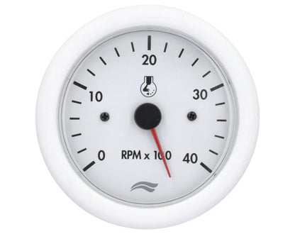 TACHOMETER IMB 4000RPM 12V WHITE