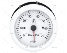TACHOMETER IMB 7000RPM 12V WHITE IMNASA