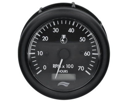 TACHOMETER IMN 7000rpm 12V W/HOURMETER