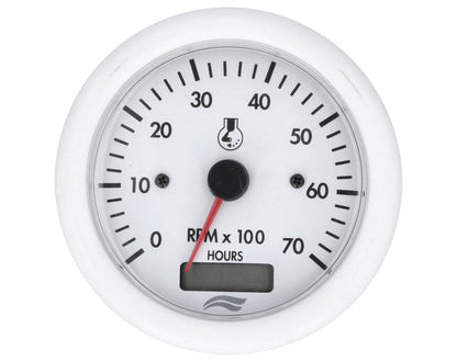 TACHOMETER IMB 7000rpm 12V W/HOURMETER