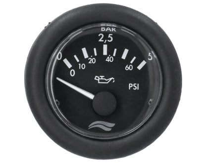 PRESSURE GAUGE 5 BAR 12V BLACK