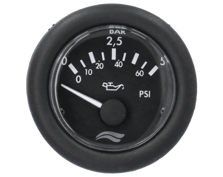 PRESSURE GAUGE 5 BAR 12V BLACK