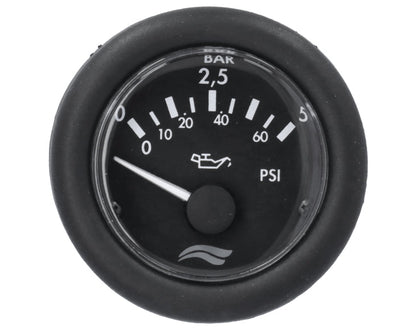 PRESSURE GAUGE 5 BAR 12V BLACK