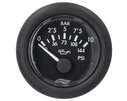 PRESSURE GAUGE 10 BAR 12V BLACK