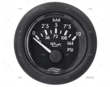 PRESSURE GAUGE 10 BAR 12V BLACK IMNASA