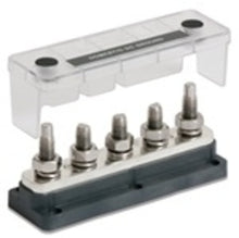 BEP Bus Bar Pro Installer Heavy-Duty With Cover 5x Studs 10mm (3/8") 650A 50V DC (Bulk)