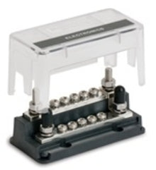 BEP Z Bus Bar Pro Installer With Cover 4x Studs 6mm (1/4") And 10x Screw Terminals 4mm (5/32") 2x200A 50V DC (Bulk)