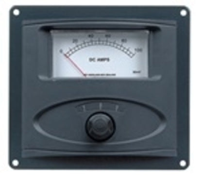BEP Analog DC Ampmeter Panel Mount Up To 3 Inputs 0-100A Includes 1x Shunt