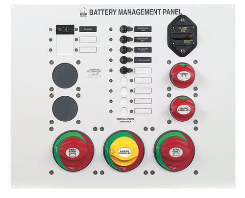 BEP Battery Management Panel Twin Engines 12-16m