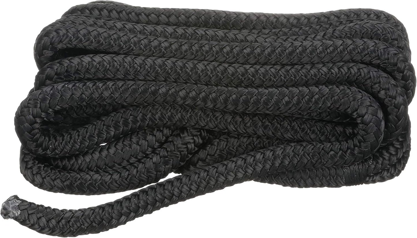 Attwood 1/2"x25' Dble Braided Nyl Black (Clam Shell)