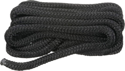 Attwood 1/2"x25' Dble Braided Nyl Black (Clam Shell)