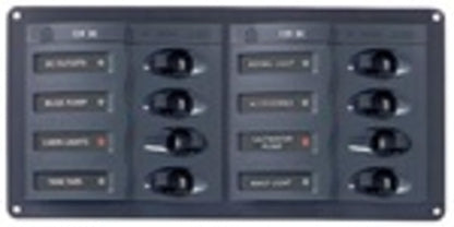 BEP Circuit Breaker Panel DC 12V 8x Single Pole 2x5A 2x10A 3x15A 1x20A Horizontal