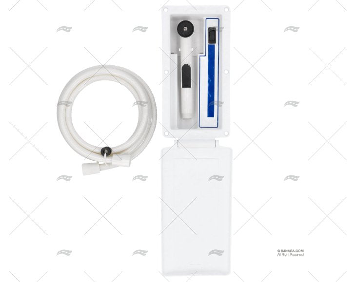 SHOWER IN RECESSED COMPARTMENT W/ LID ATTWOOD