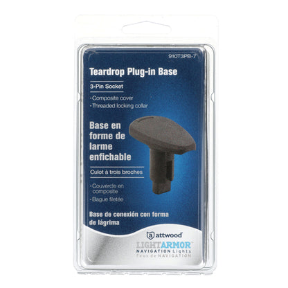 Attwood Asm-td Base, Blk, 3 Pin (Clam Shell)