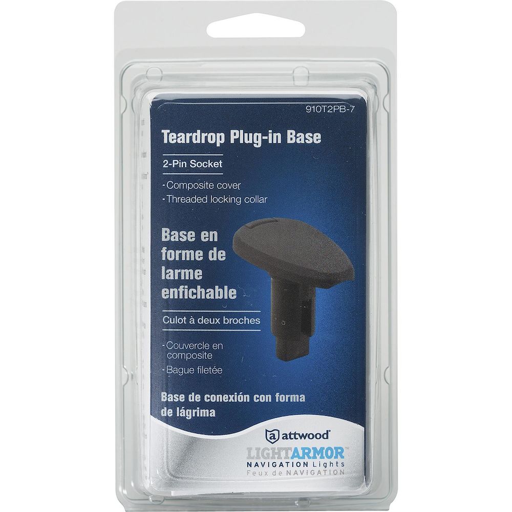 Attwood Asm-td Base, Blk, 2 Pin (Clam Shell)