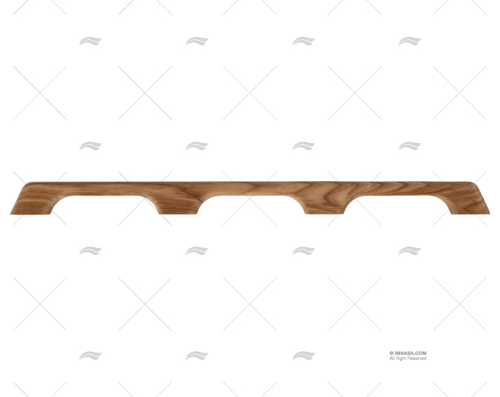 TEAK HANDRAIL 840mm 3 BOWS ARC MARINE
