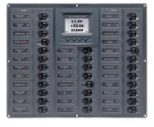 BEP Circuit Breaker Panel Millennium Series DC 12V 32x Single Pole 7x5A 11x10A 11x15A 1x20A 1x25A 1x30A With DC Color System Monitor (DCSM)