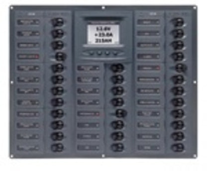 BEP Circuit Breaker Panel Millennium Series DC 12V 32x Single Pole 7x5A 11x10A 11x15A 1x20A 1x25A 1x30A With DC Color System Monitor (DCSM)