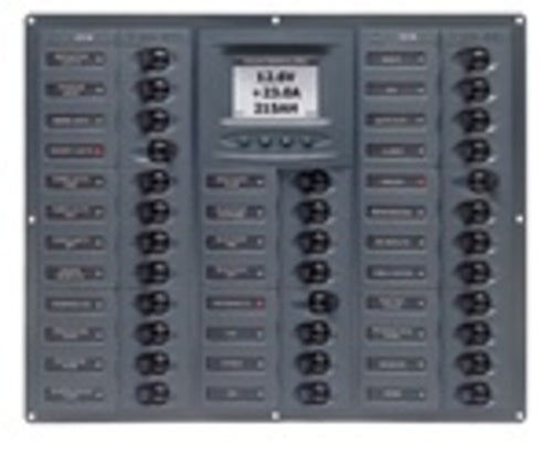 BEP Circuit Breaker Panel Millennium Series DC 12V 32x Single Pole 7x5A 11x10A 11x15A 1x20A 1x25A 1x30A With DC Color System Monitor (DCSM)