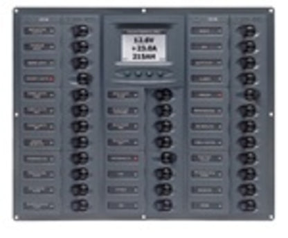 BEP Circuit Breaker Panel Millennium Series DC 12V 32x Single Pole 7x5A 11x10A 11x15A 1x20A 1x25A 1x30A With DC Color System Monitor (DCSM)