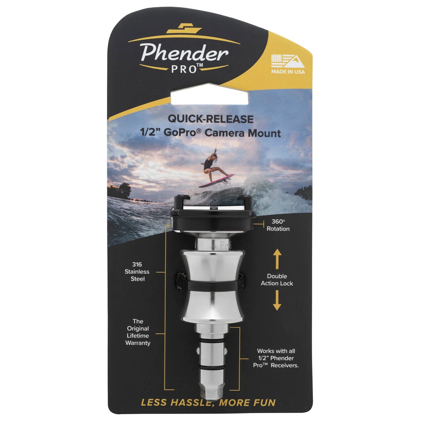 1/2'' Phender Pro Swivel GoPro buckle-pin