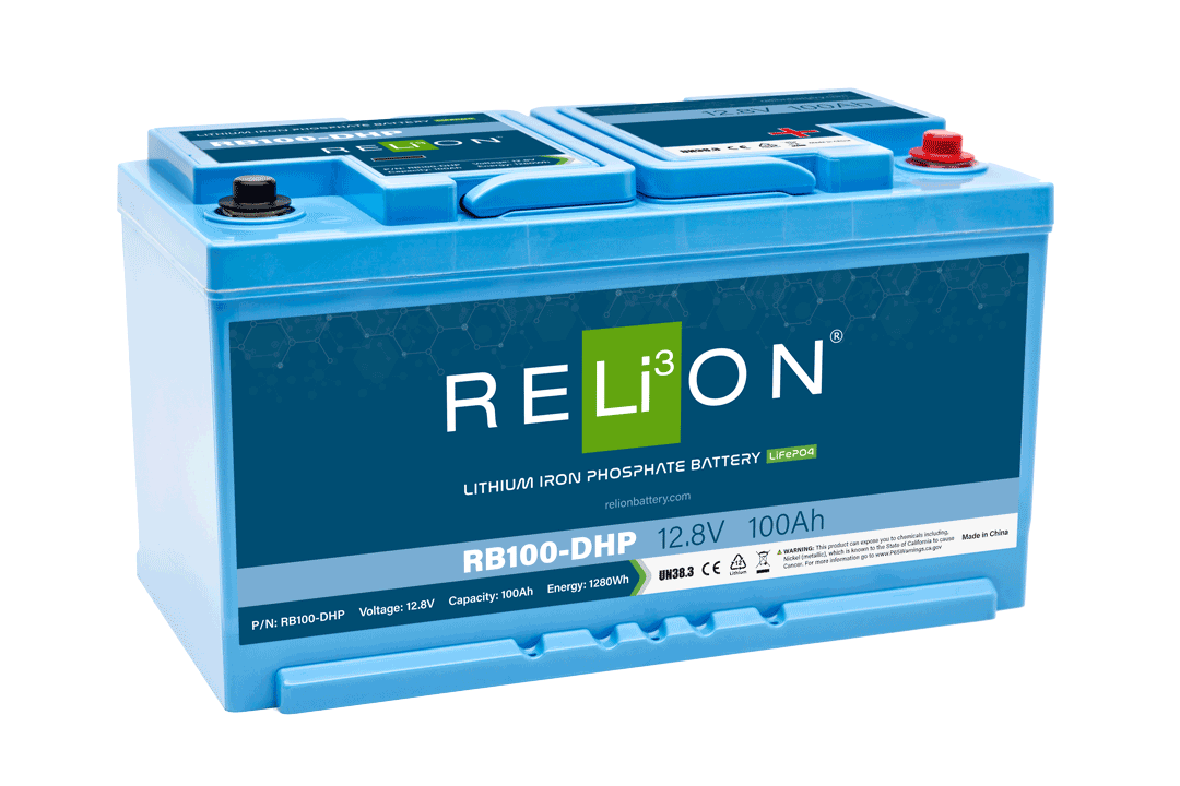 RELiON 12.8V 100Ah DIN-HP 4SC LiFePO4 Battery