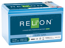 RELiON 12.8V 12Ah F2 Terminal LiFePO4 Battery