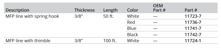Attwood 3/8x100 Solid Braided Mfp