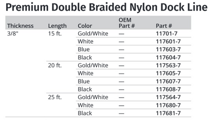 Attwood 3/8x15' Dock Line Gold Do