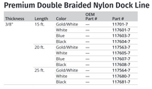 Attwood 3/8"x20' Dble Braided Nyl Black (Clam Shell)