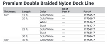 Attwood 1/2"x20' Dble Braided Nyl White (Clam Shell)