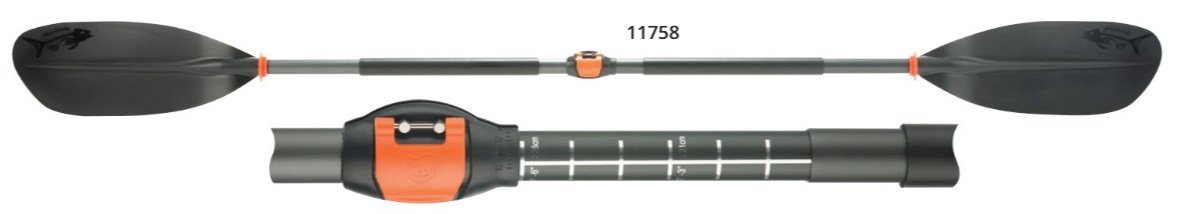 Attwood Paddle Kayak Adjustable, 7ft Black