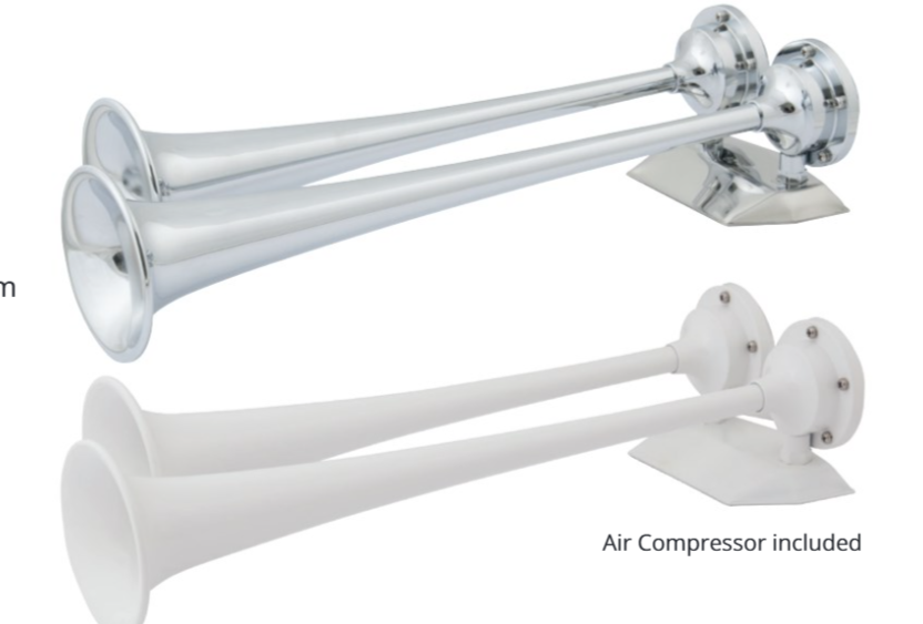Marinco Chrome Dual Air Horn 24V Aftermarket