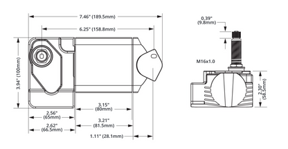 Marinco 12V 80° IP66 Aluminum Housing Motor - 1.5" Shaft