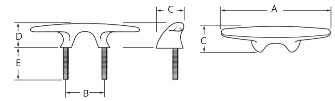 Attwood Offset 10" Cleat