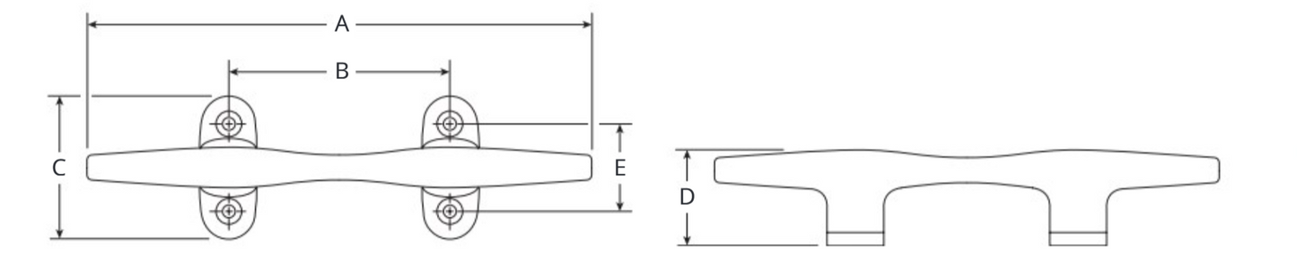 Attwood Cleat-holo Base 12 (Bulk)